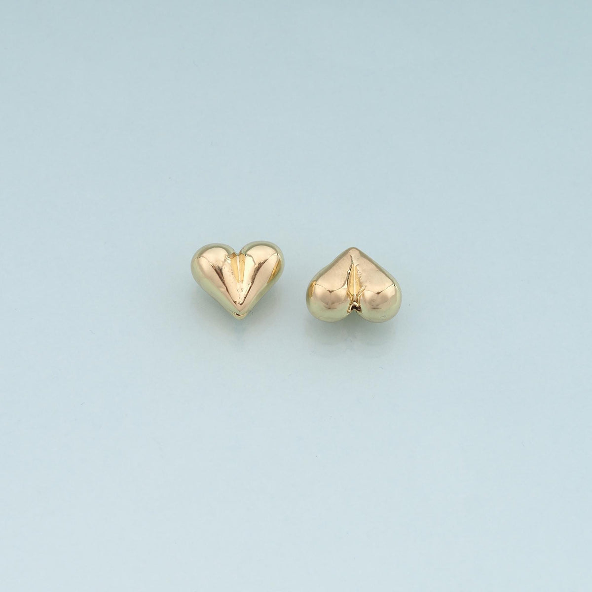 Gold Heart Beads Charms,18K Gold Filled Heart Spacer beads Bracelet Necklace for DIY Jewelry Making Supply