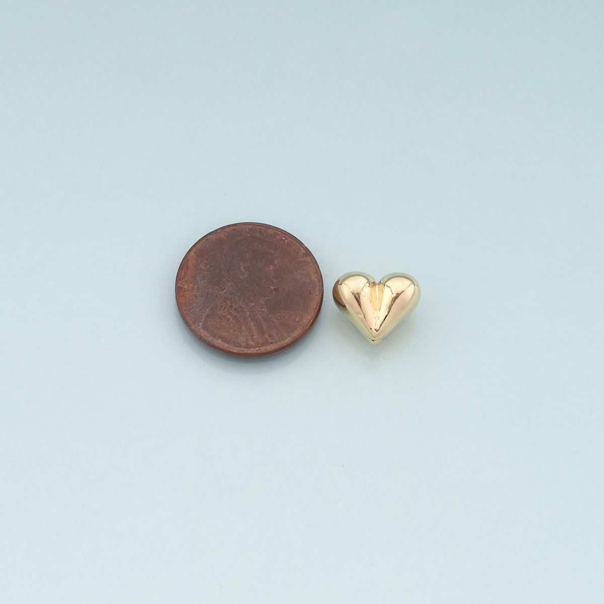 Gold Heart Beads Charms,18K Gold Filled Heart Spacer beads Bracelet Necklace for DIY Jewelry Making Supply