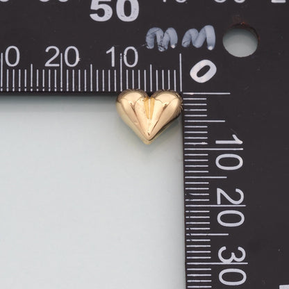 Gold Heart Beads Charms,18K Gold Filled Heart Spacer beads Bracelet Necklace for DIY Jewelry Making Supply