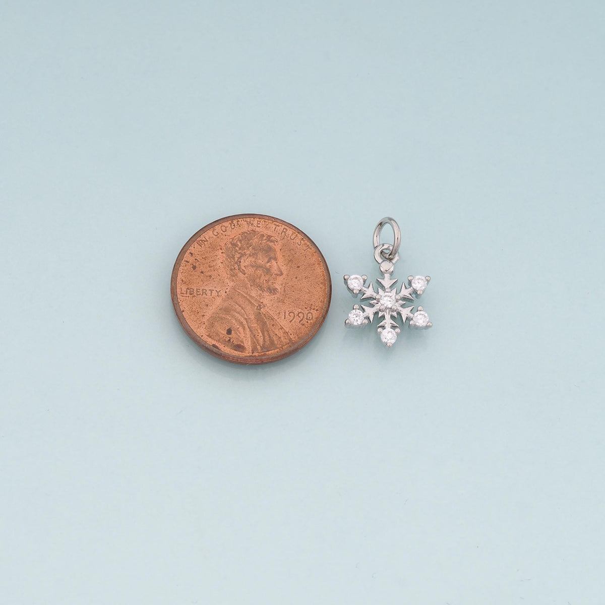 Gold Christmas Charms,18K Gold Filled CZ Micro Pave Christmas snowflake Pendant Charm Bracelet Necklace for DIY Jewelry Makin