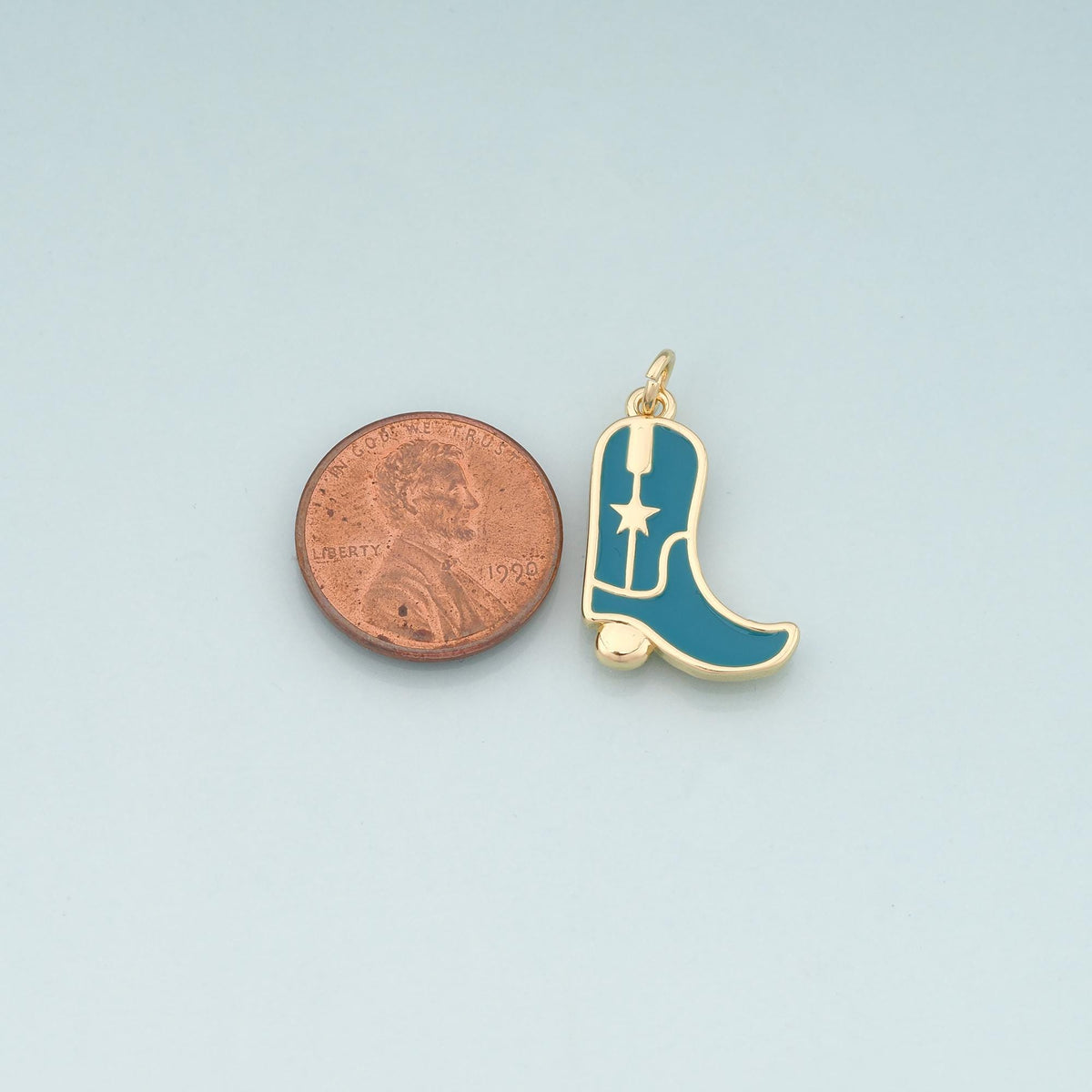 Gold Boots Charms,18K Gold Filled Boots Pendant,Enamel Cowboy Boots Charm Bracelet Necklace for DIY Jewelry Making Supply