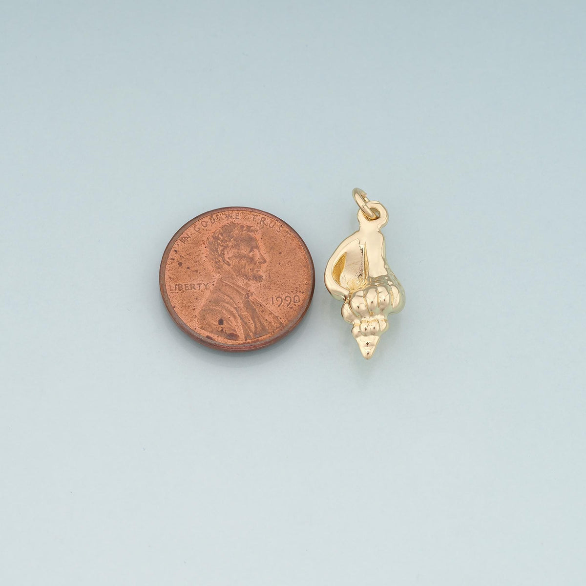Gold Conch Charms,18K Gold Filled Shell Pendant,Conch Shell Charm Bracelet Necklace for DIY Jewelry Making Supply