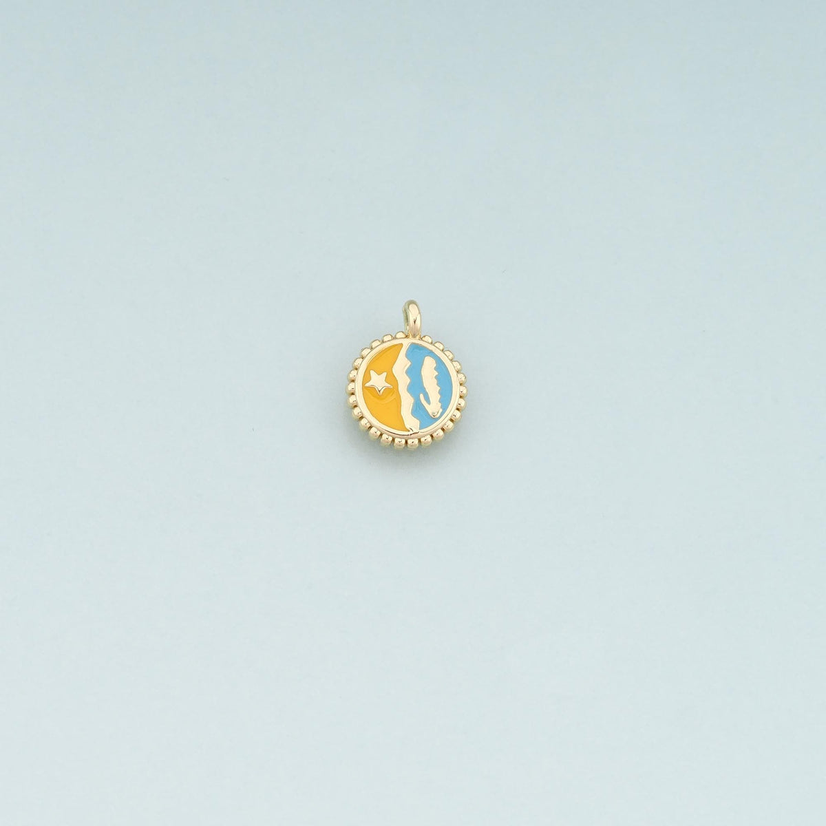 Gold Celestial Charms,18K Gold Filled Star Pendant,Enamel Star Charm Bracelet Necklace for DIY Jewelry Making Supply