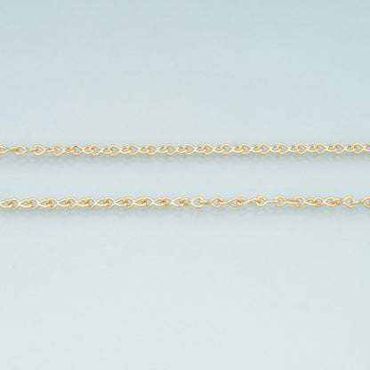 Gold Knot Chain,18K Gold Filled Oval Chain for Necklace Bracelet DIY Jewelry Making Supply