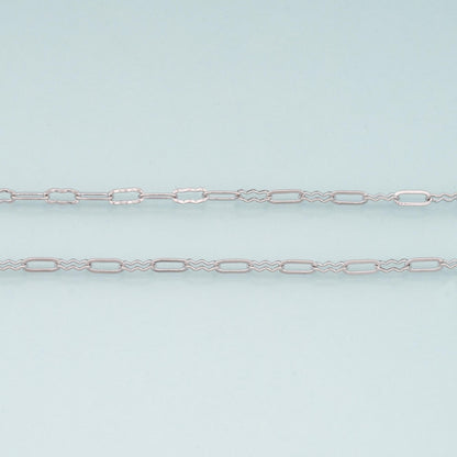 Gold Wave Chain,18K Gold Filled Oval Chain for Necklace Bracelet DIY Jewelry Making Supply