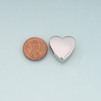 Gold Heart Beads Charms,18K Gold Filled Heart Spacer beads Bracelet Necklace for DIY Jewelry Making Supply