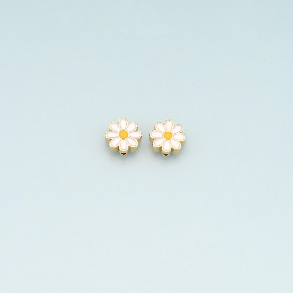 Gold Flower Spacer Beads Charms,18K Gold Filled Flower Bracelet Necklace for DIY Jewelry Making Supply