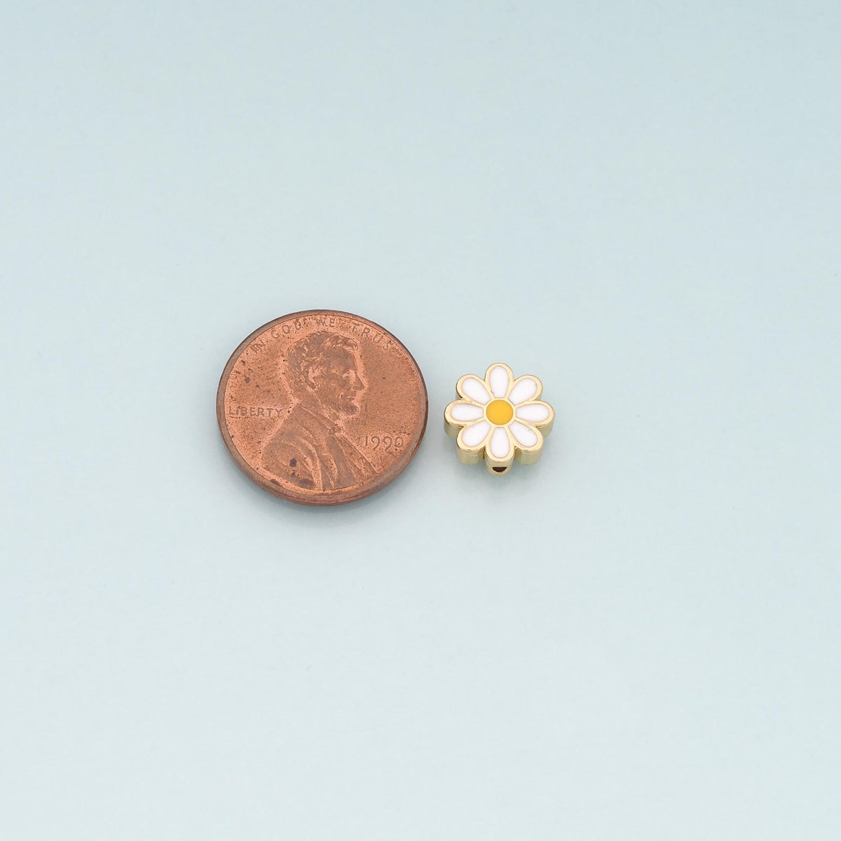 Gold Flower Spacer Beads Charms,18K Gold Filled Flower Bracelet Necklace for DIY Jewelry Making Supply