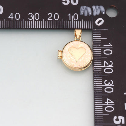 18K Gold Filled Heart Opal Charm Pendant for Jewelry Making