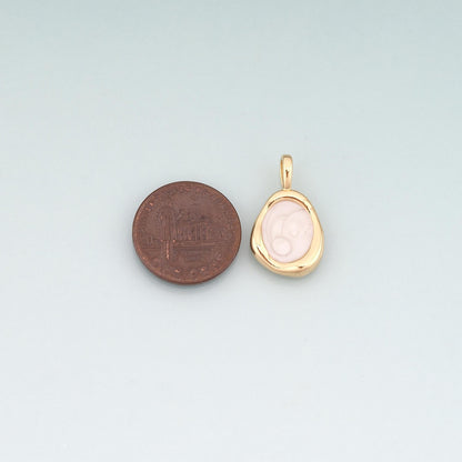18K Gold Filled Enamel Charm Pendant for Jewelry Making