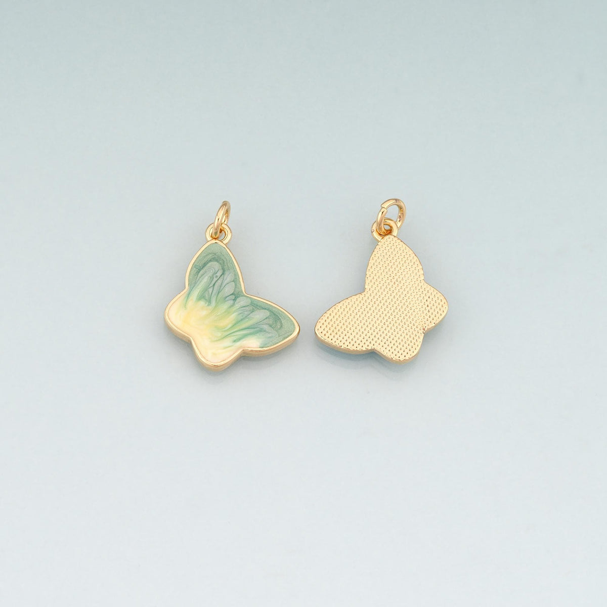 18K Gold Filled Butterfly Enamel Charm Pendant for Jewelry Making