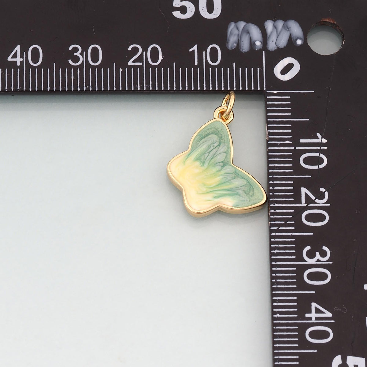 18K Gold Filled Butterfly Enamel Charm Pendant for Jewelry Making