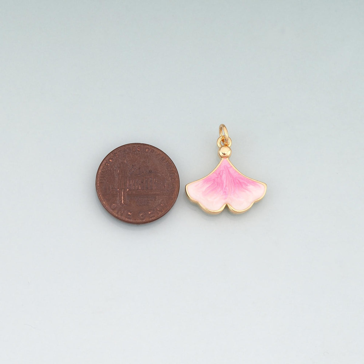 Gold Enamel Ginkgo Leaf Charms,18K Gold Filled Ginkgo Leaf Pendant Charm Bracelet Necklace for DIY Jewelry Making Supply