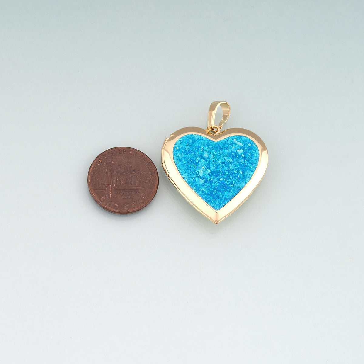 Gold Opal Openable Heart Round Locket Charms,18K Gold Filled Heart Pendant Charm Bracelet Necklace for DIY Jewelry Making Sup
