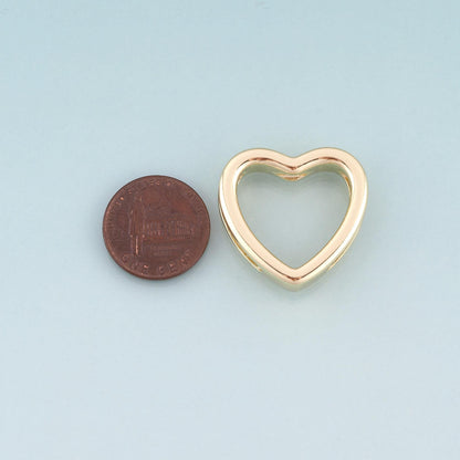 18K Gold Filled Heart Spacer Beads for Jewelry Making