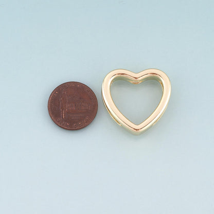 18K Gold Filled Heart Beads,Minimalist Heart Spacer Beads Bracelet Necklace for DIY Jewelry Making Supply