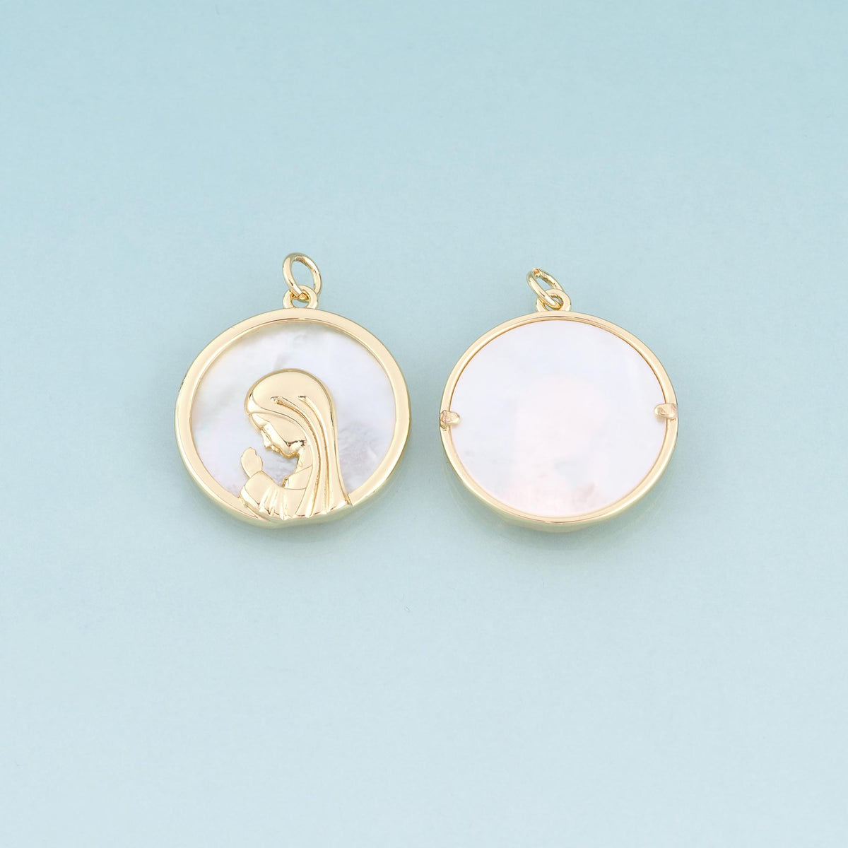 18K Gold Filled Shell Charm Pendant for Jewelry Making