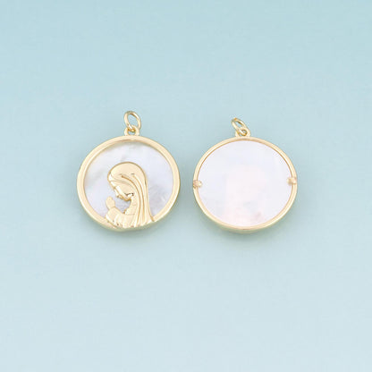 18K Gold Filled Shell Charm Pendant for Jewelry Making
