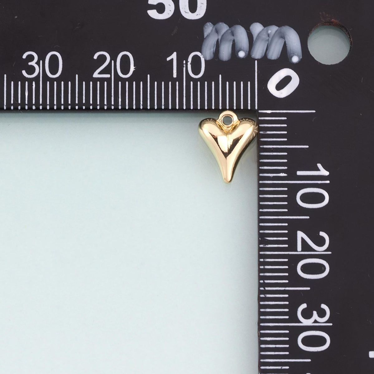 18K Gold Filled Heart Charm Pendant for Jewelry Making