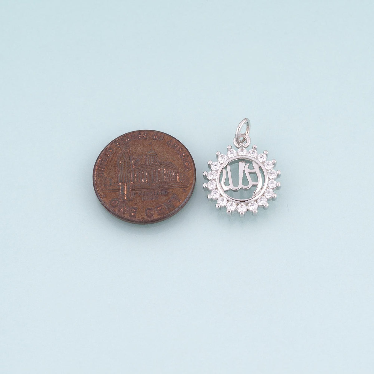 18K Gold Filled CZ Sun Pendant,Sun Totem Pendant Bracelet Necklace for DIY Jewelry Making Supply
