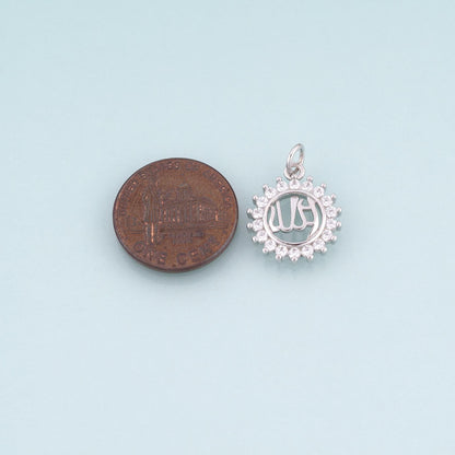 18K Gold Filled CZ Sun Pendant,Sun Totem Pendant Bracelet Necklace for DIY Jewelry Making Supply