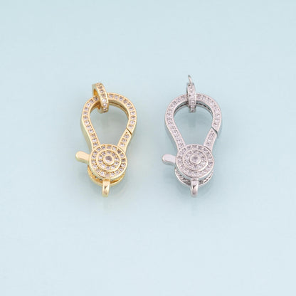 18K Gold Filled Cubic Zirconia Charm Pendant for Jewelry Making