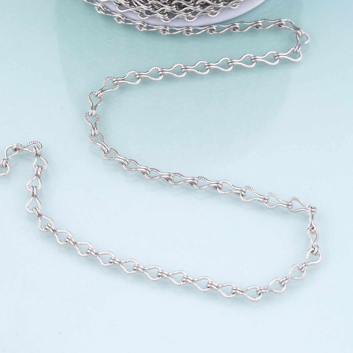 18K Gold Filled Geometry Chain,Geometry Chain Bracelet Necklace for DIY Jewelry Making Supply