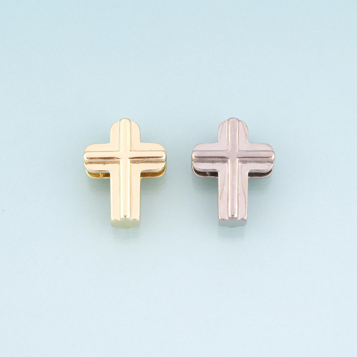 18K Gold Filled Cross Spacer Beads for Jewelry Making