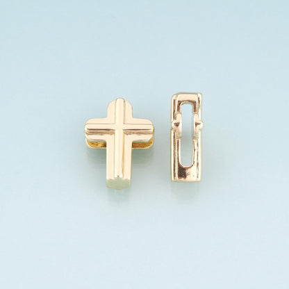 18K Gold Filled Cross Spacer Beads for Jewelry Making