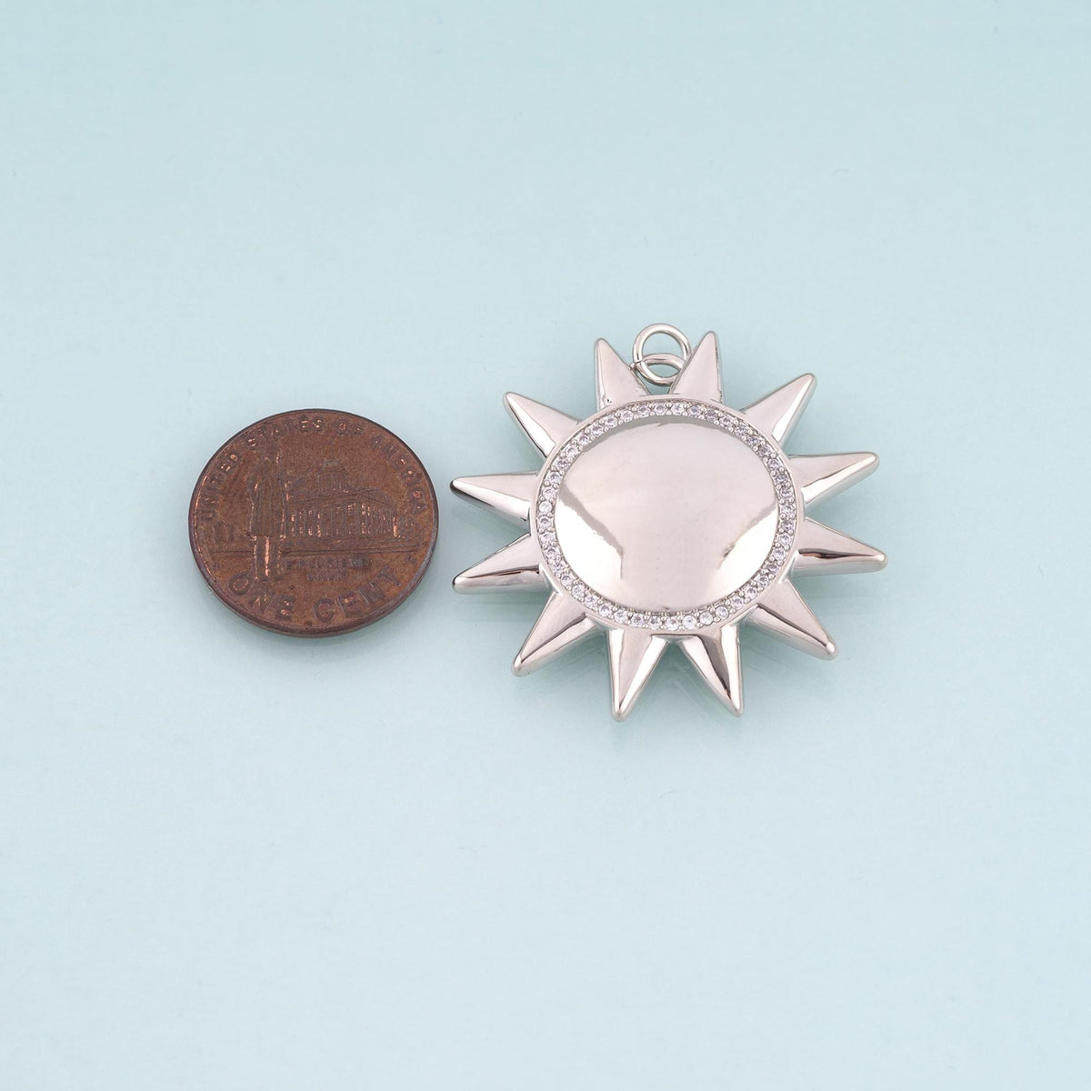 18K Gold Filled Sun Pendant,Bohemia Sun Charm Bracelet Necklace for DIY Jewelry Making Supply