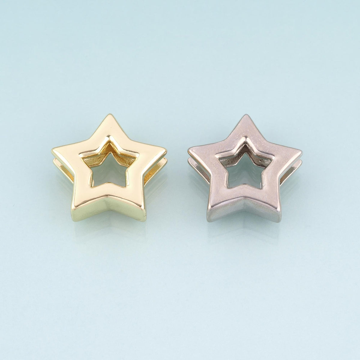 18K Gold Filled Star Spacer Beads for Jewelry Making