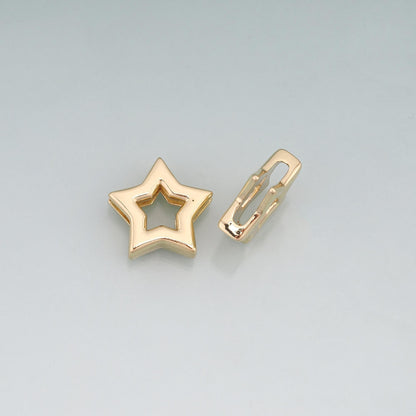 18K Gold Filled Star Spacer Beads for Jewelry Making