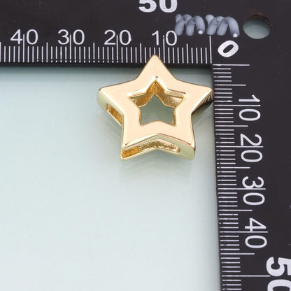 18K Gold Filled Star Spacer Beads for Jewelry Making