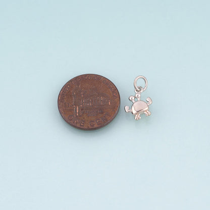 18K Gold Filled Crab Pendant,Beach Ocean Charm Bracelet Necklace for DIY Jewelry Making Supply