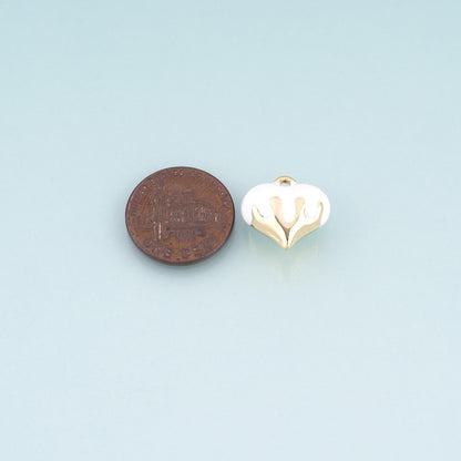 18K Gold Filled Enamel Heart Pendant,Romantic Love Heart Charm Bracelet Necklace for DIY Jewelry Making Supply