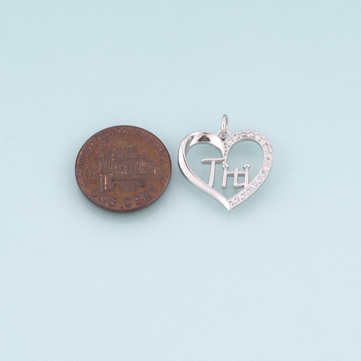 18K Gold Filled CZ Heart Pendant,Couple Souvenirs Heart Charm Bracelet Necklace for DIY Jewelry Making Supply