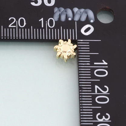 18K Gold Filled Sun Spacer Beads for Jewelry Making