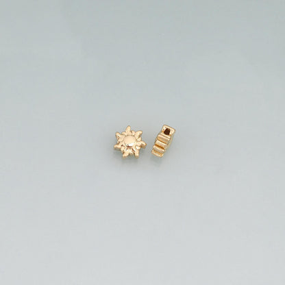 18K Gold Filled Sun Spacer Beads for Jewelry Making