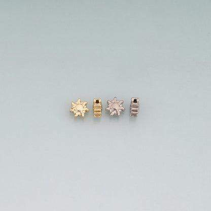 18K Gold Filled Sun Spacer Beads for Jewelry Making