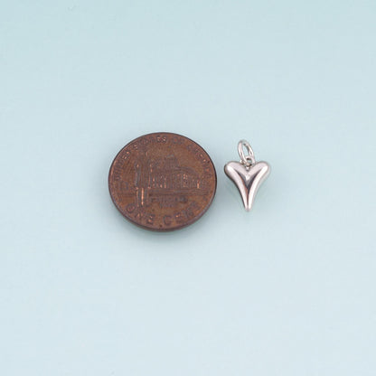 18K Gold Filled Heart Charm Pendant for Jewelry Making