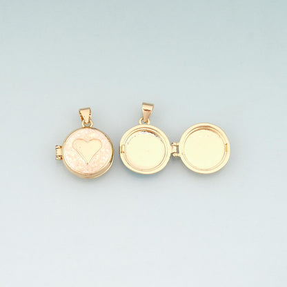 18K Gold Filled Heart Opal Charm Pendant for Jewelry Making
