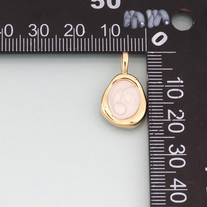 18K Gold Filled Enamel Charm Pendant for Jewelry Making