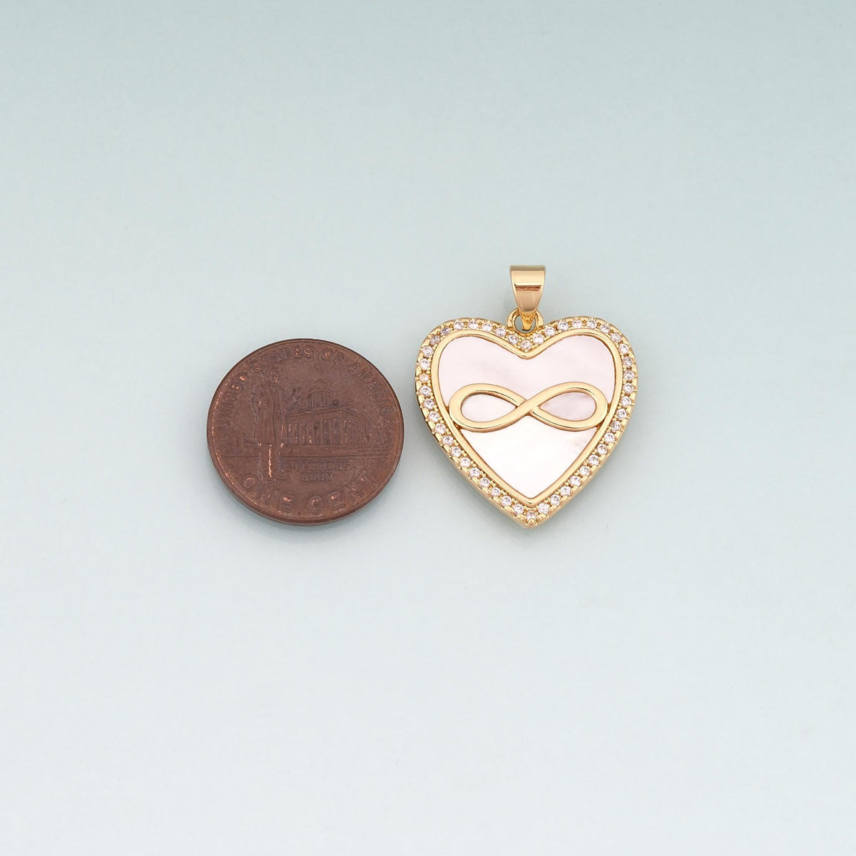 Gold Shell Heart Unlimited Charms,18K Gold Filled Heart Unlimited Pendant Charm Bracelet Necklace for DIY Jewelry Making Supp