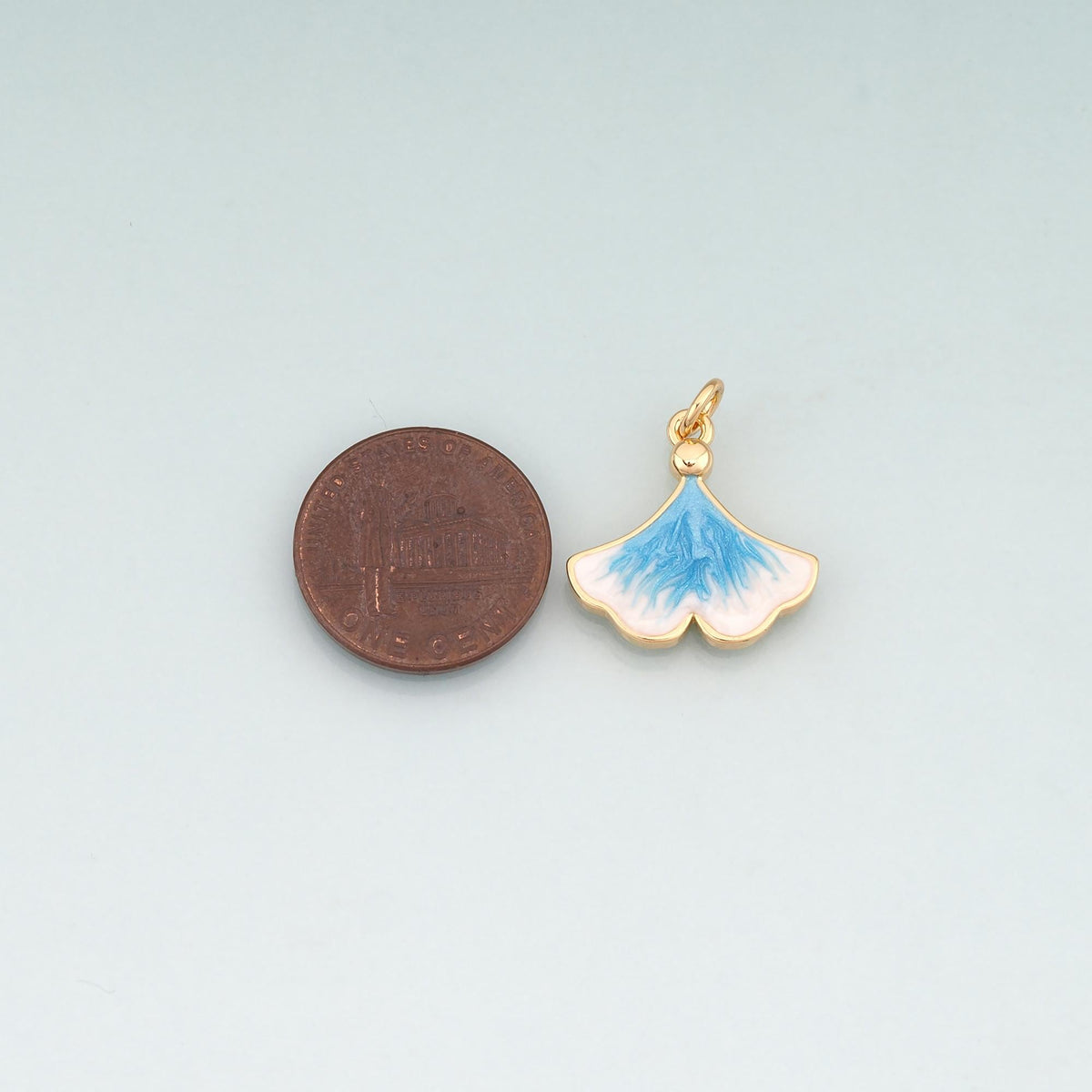 Gold Enamel Ginkgo Leaf Charms,18K Gold Filled Ginkgo Leaf Pendant Charm Bracelet Necklace for DIY Jewelry Making Supply