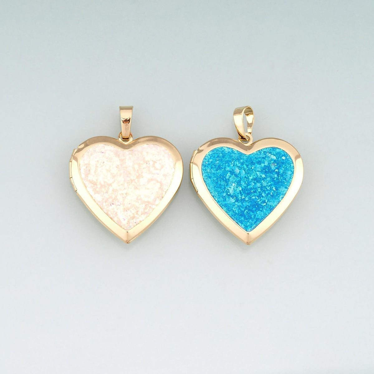 Gold Opal Openable Heart Round Locket Charms,18K Gold Filled Heart Pendant Charm Bracelet Necklace for DIY Jewelry Making Sup