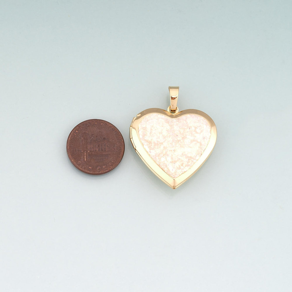 Gold Opal Openable Heart Round Locket Charms,18K Gold Filled Heart Pendant Charm Bracelet Necklace for DIY Jewelry Making Sup
