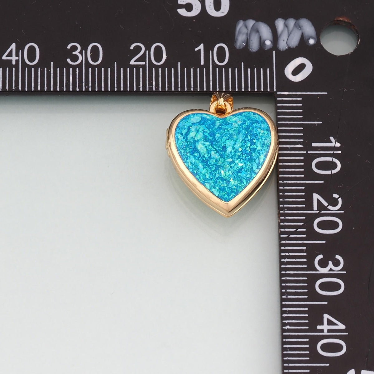 Gold Opal Openable Heart Round Locket Charms,18K Gold Filled Heart Pendant Charm Bracelet Necklace for DIY Jewelry Making Sup