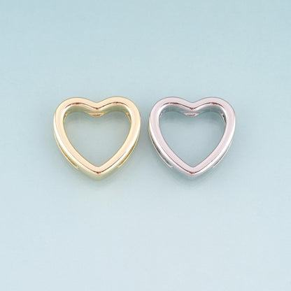18K Gold Filled Heart Beads,Minimalist Heart Spacer Beads Bracelet Necklace for DIY Jewelry Making Supply