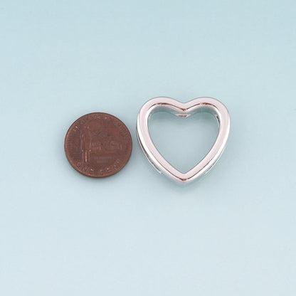 18K Gold Filled Heart Beads,Minimalist Heart Spacer Beads Bracelet Necklace for DIY Jewelry Making Supply