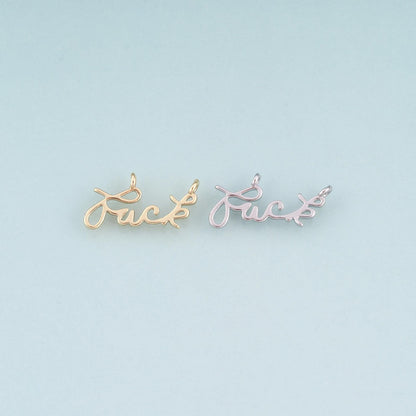 18K Gold Filled Letter Connector for Jewelry Making